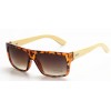 Squared Men Style Plastic Frame Nature Bamboo Temples Sunglasses IBW-CN002A