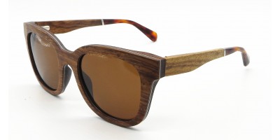 Ready Made Pear Wood Sunglasses With Laminated Aluminum IBWA-XB-015