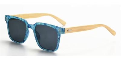 Ultra Thin Newest Design Multi Plastic Frame Nature Bamboo Temples Sunglasses IBW-CN001C