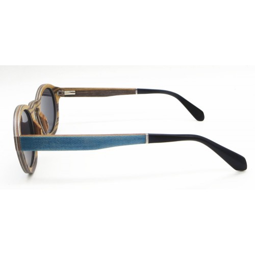 Layers Denim Wood Sunglasses Retro Small Size IBWD-XB-007A