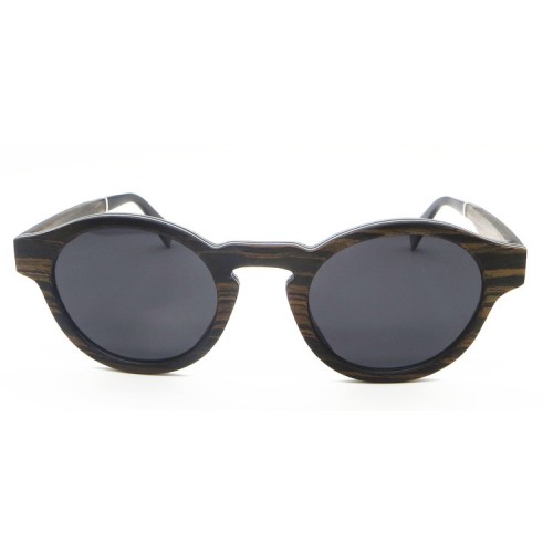 Layers Ebony Wood Aluminum Laminated Sunglasses Acetate Tips IBWA-XB-007C