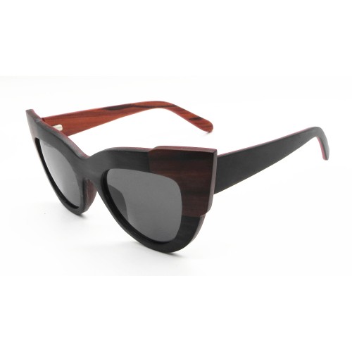 Ready Stocks Layers Cat Eye Design Wooden Sunglasses IBW-XB-008B