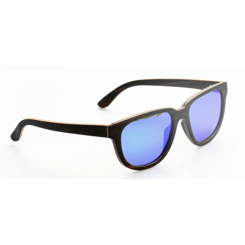 Customized Design Nature Thin Layers Ebony Wood Sunglasses IBW-GS006B