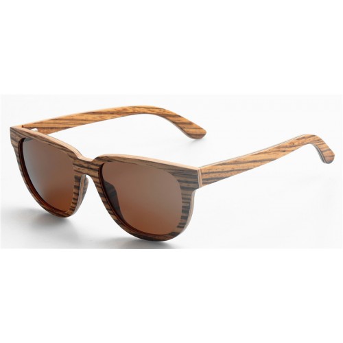 Customized Design Nature Thin Zebra Layers Wood Sunglasses IBW-GS006C