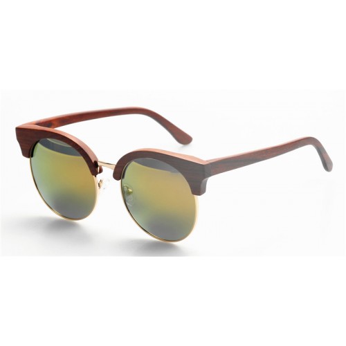 Customized Design Nature Red Sandal Wood Made Polarized Sunglasses IBW-GS005B