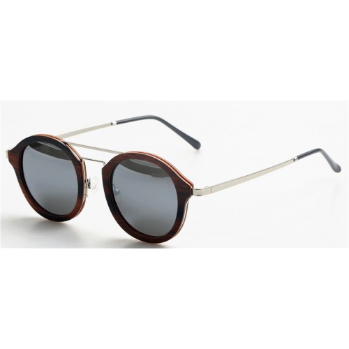 2019 Design Nature Real Sandal Wood Frame Siilver Metal Legs Sunglasses IBW-GS003C