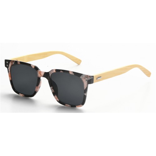 Ultra Thin Newest Design Multi Plastic Frame Nature Bamboo Temples Sunglasses IBW-CN001D