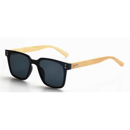 Ultra Thin Newest Design Purely Color Plastic Frame Nature Bamboo Temples Sunglasses IBW-CN001E